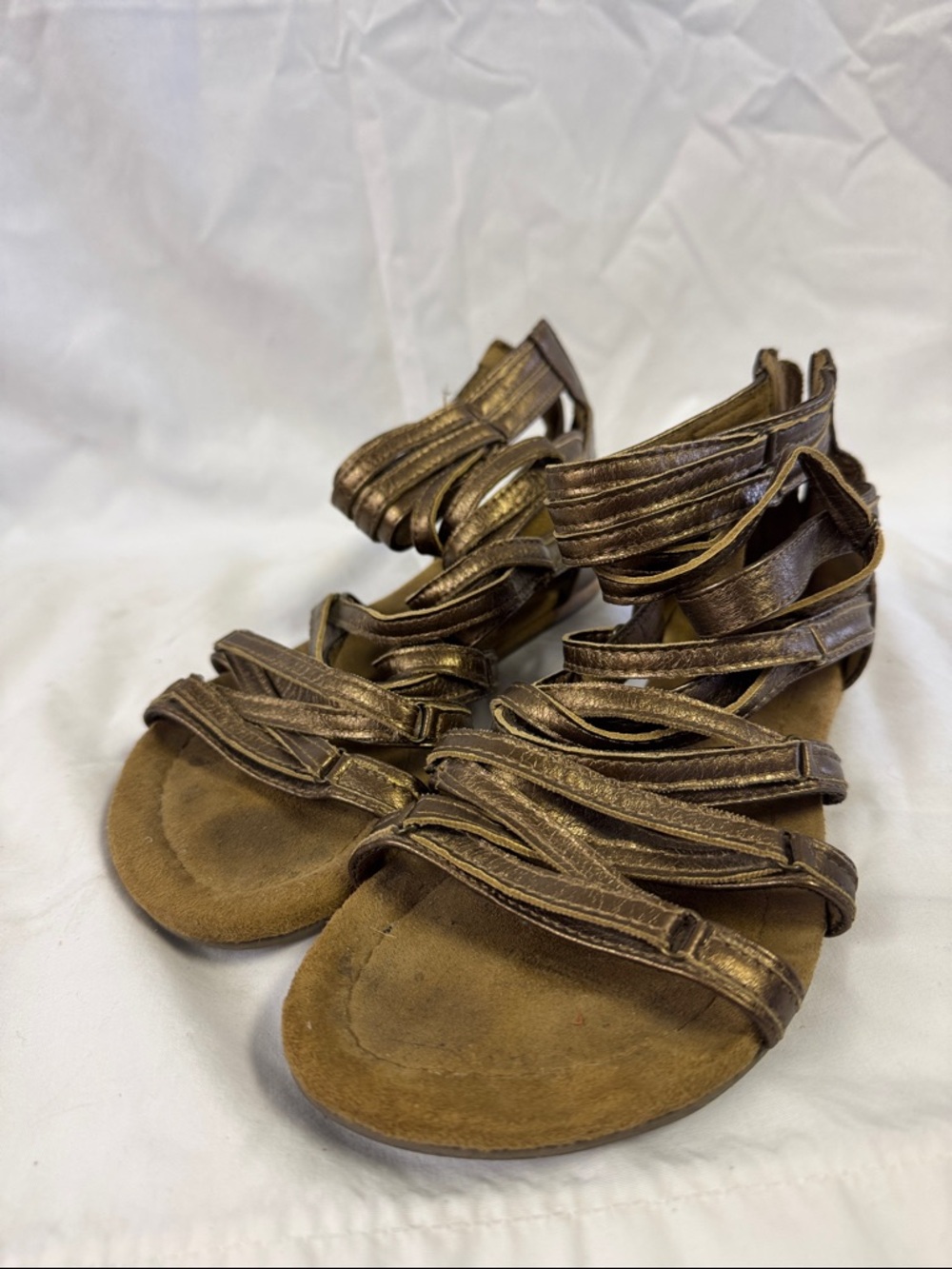Aldo Metallic Brown Strappy Gladiator Sandals